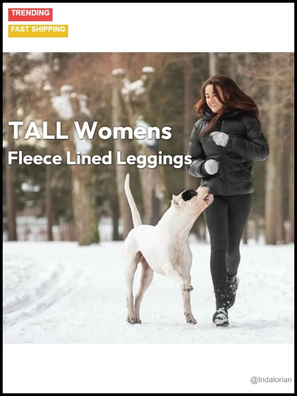 Fleece Lined High Waisted Leggings for Women Tall Thermal Yoga Pants with 3